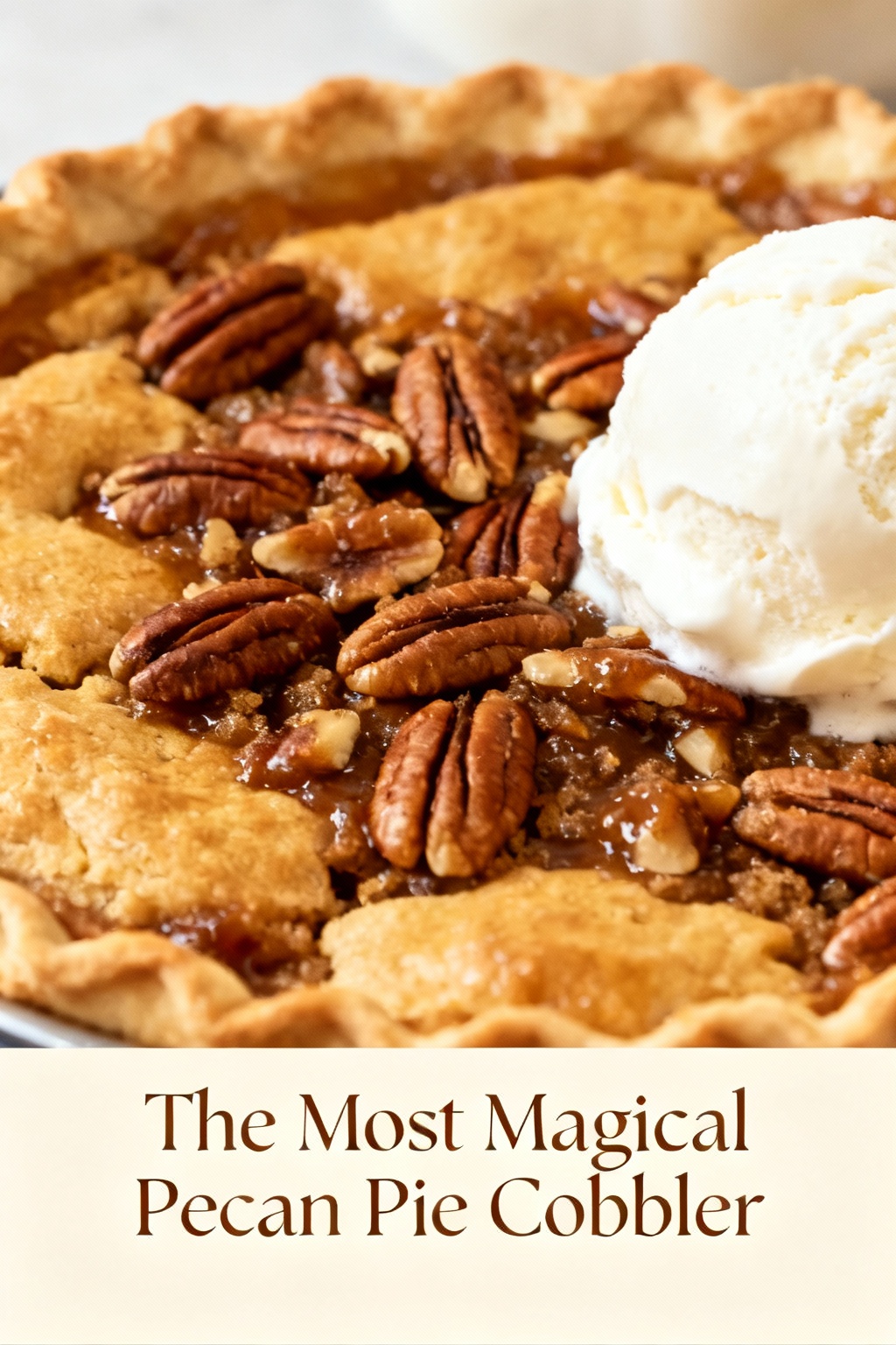 The Most Magical Pecan Pie Cobbler