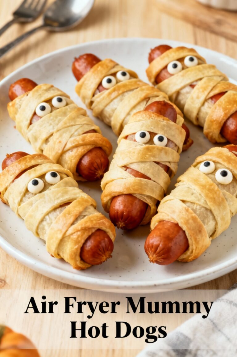 Air Fryer Mummy Hot Dogs