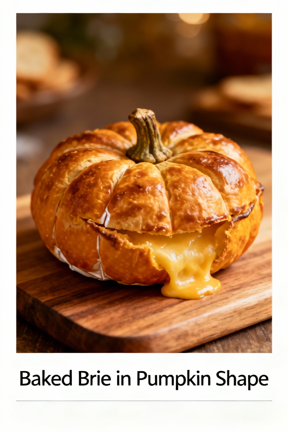 Baked Brie in Pumpkin Shape