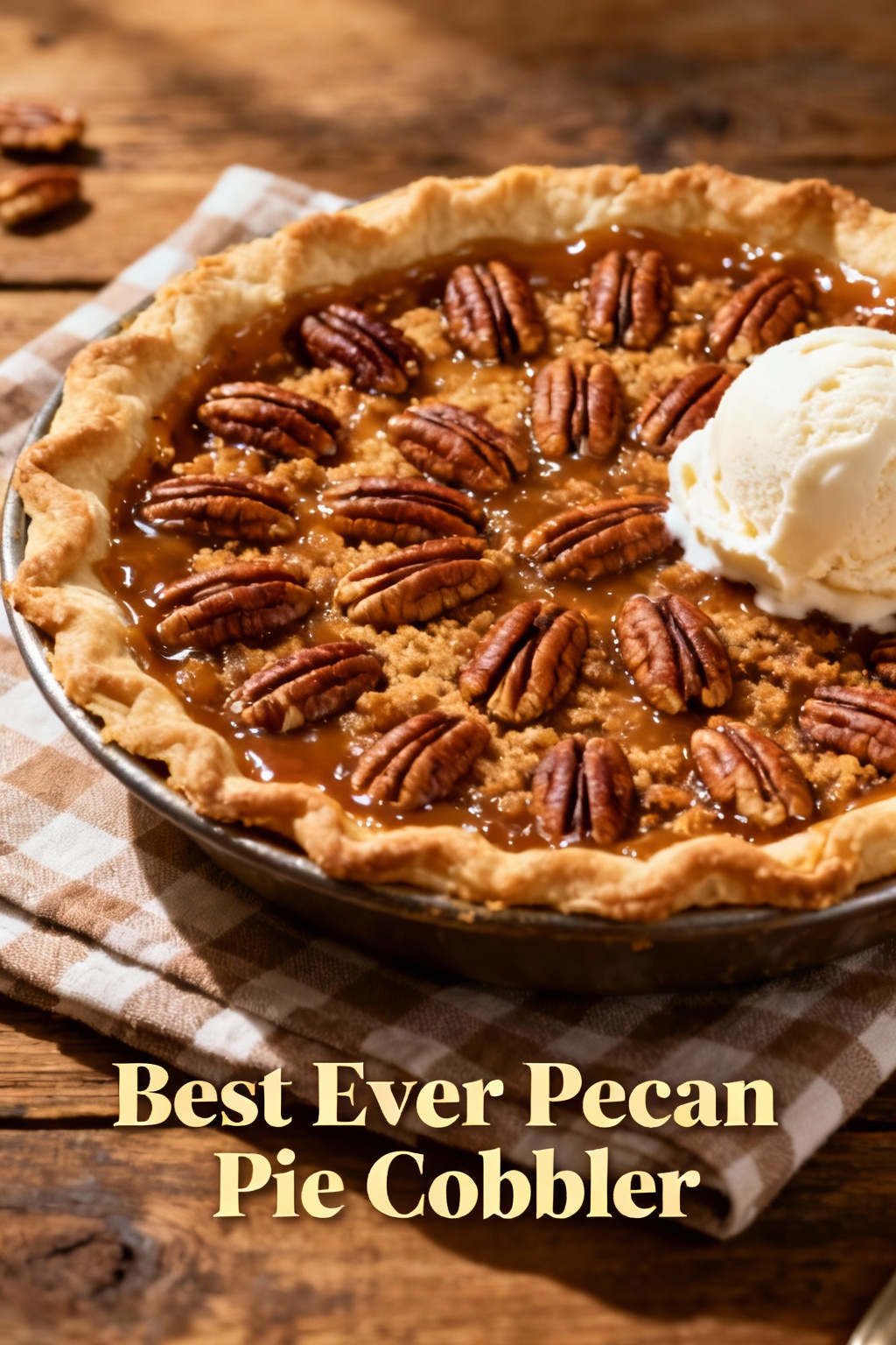 Best Ever Pecan Pie Cobbler