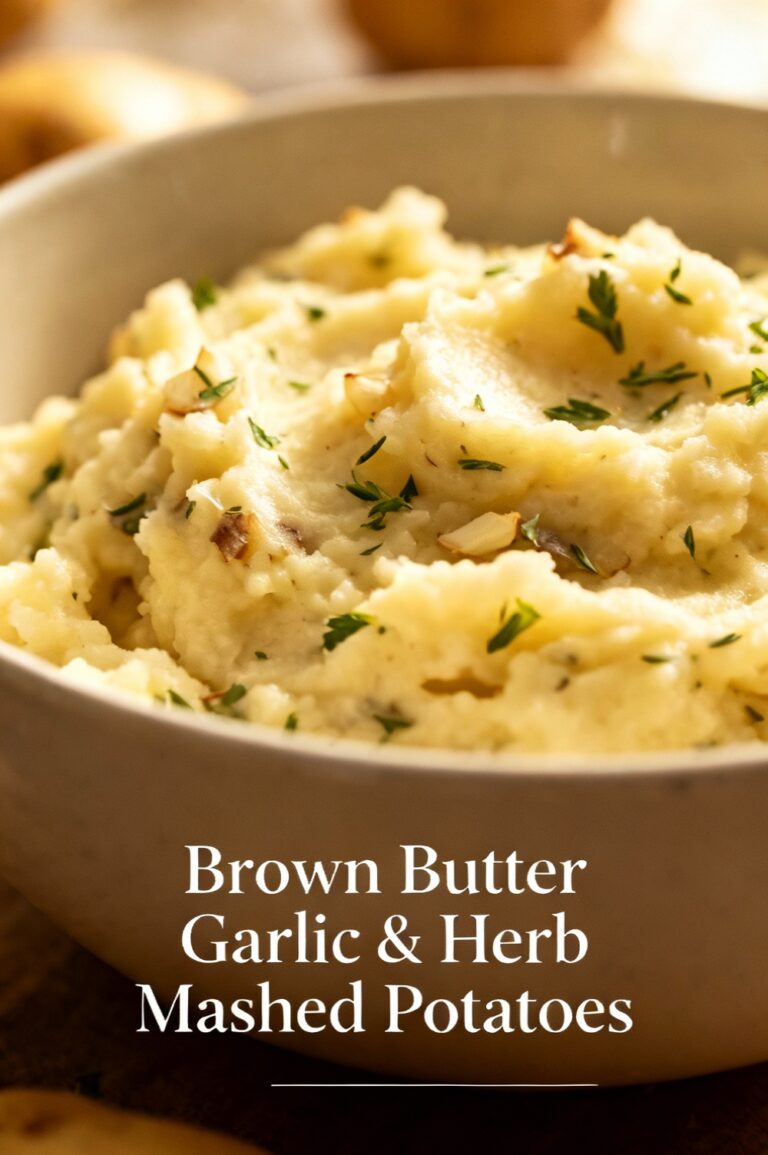 Brown Butter Garlic & Herb Mashed Potatoes