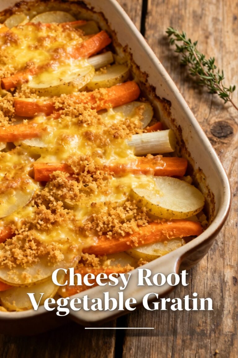 Cheesy Root Vegetable Gratin