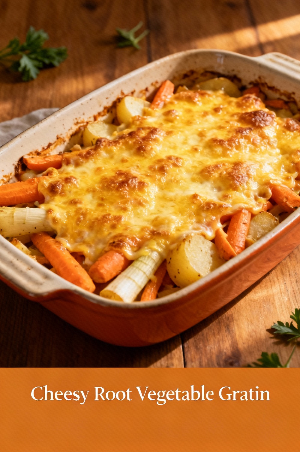 Cheesy Root Vegetable Gratin