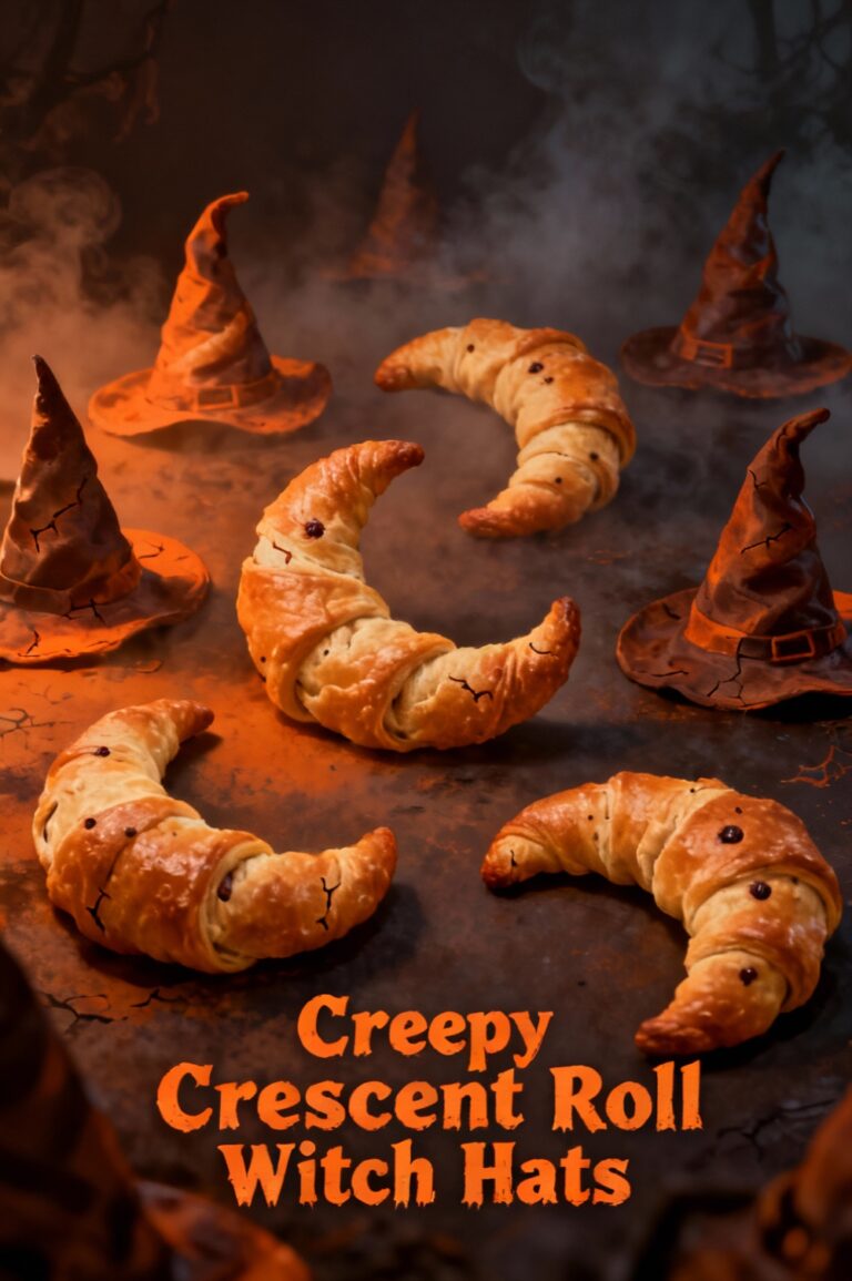 Creepy Crescent Roll Witch Hats