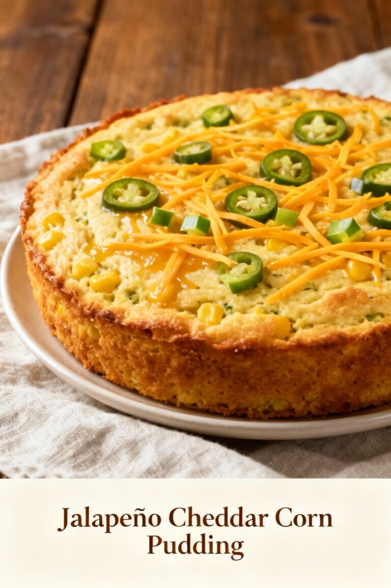 Jalapeño Cheddar Corn Pudding