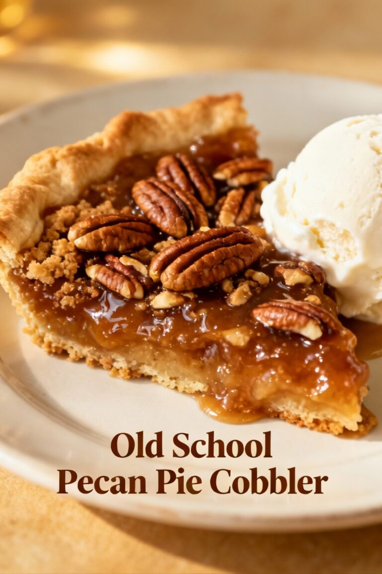 Old School Pecan Pie Cobbler