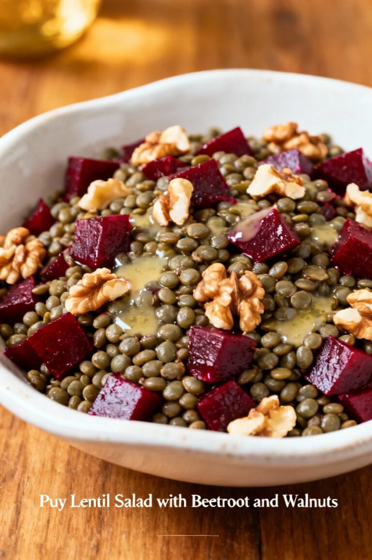 Puy Lentil Salad with Beetroot and Walnuts
