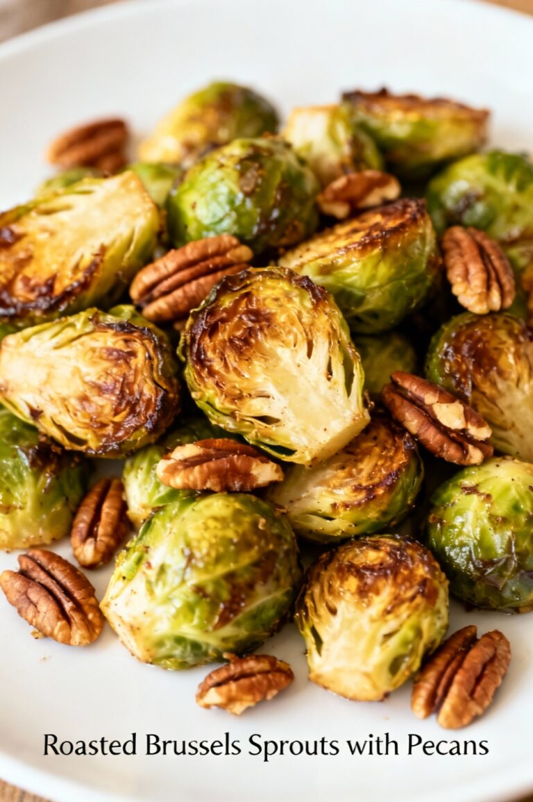 Roasted Brussels Sprouts with Pecans