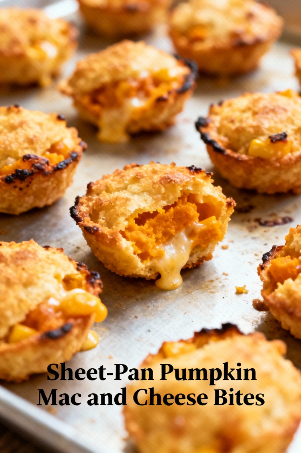 Sheet-Pan Pumpkin Mac and Cheese Bites