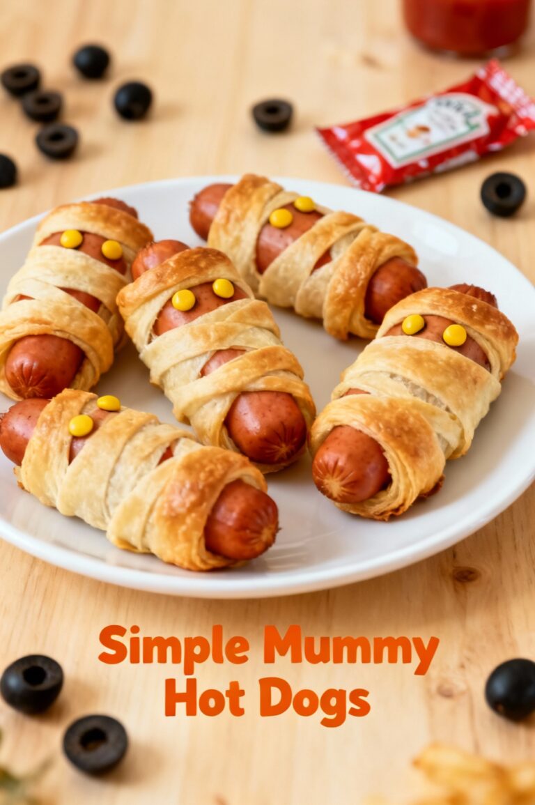 Simple Mummy Hot Dogs