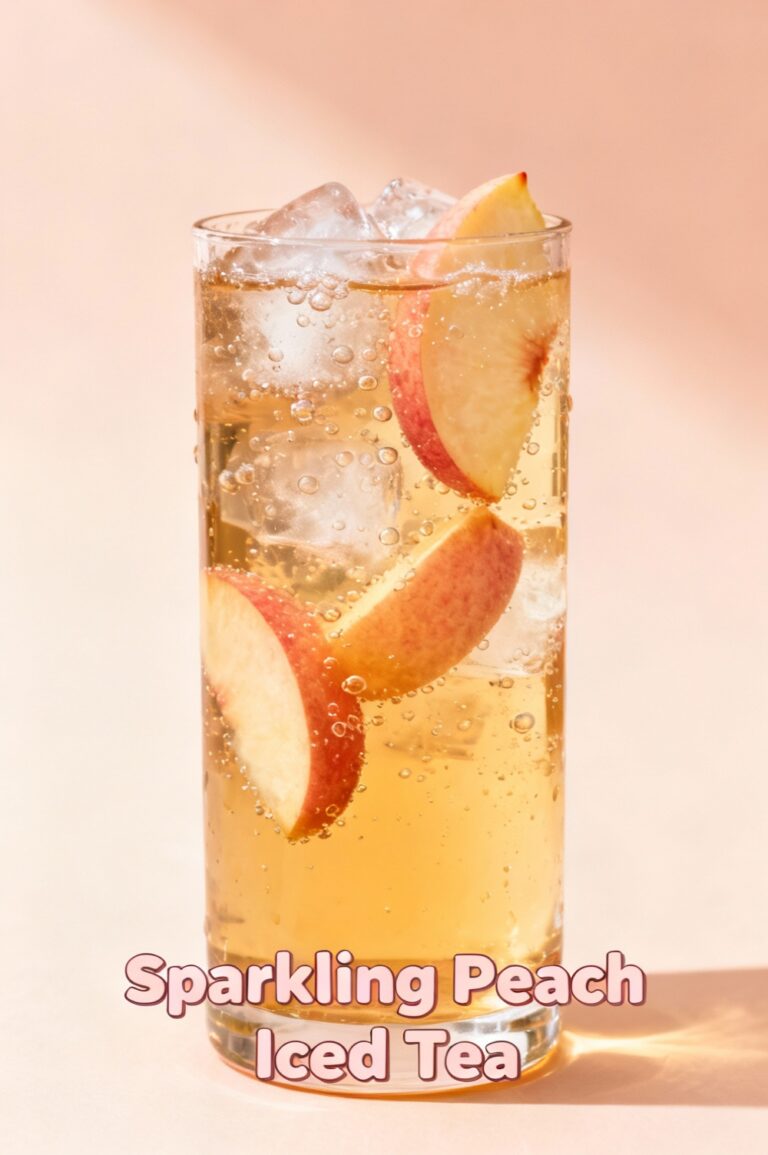 Sparkling Peach Iced Tea