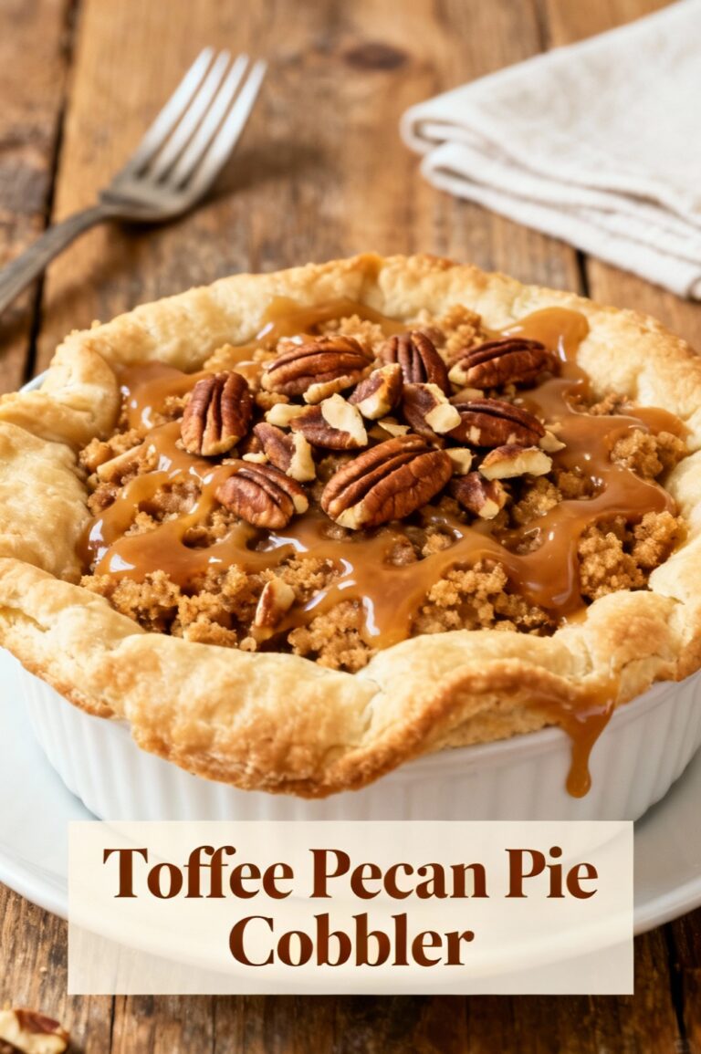 Toffee Pecan Pie Cobbler