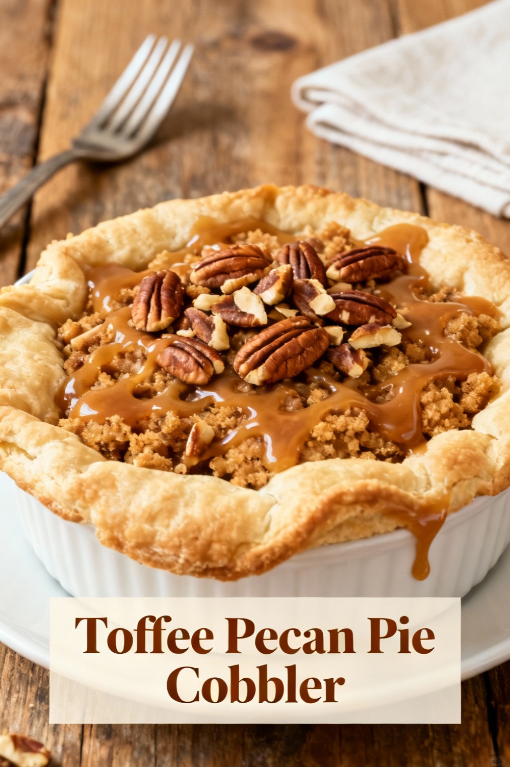 Toffee Pecan Pie Cobbler