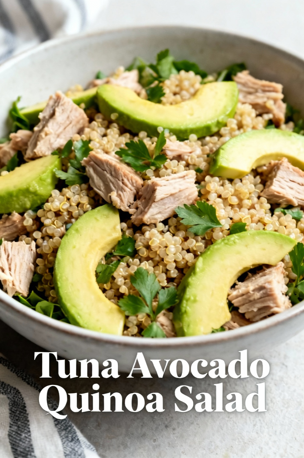 Tuna Avocado Quinoa Salad