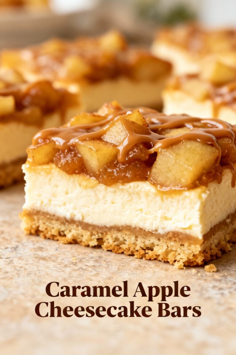Caramel Apple Cheesecake Bars