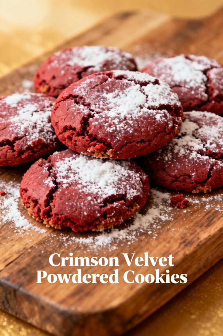 Crimson Velvet Powdered Cookies