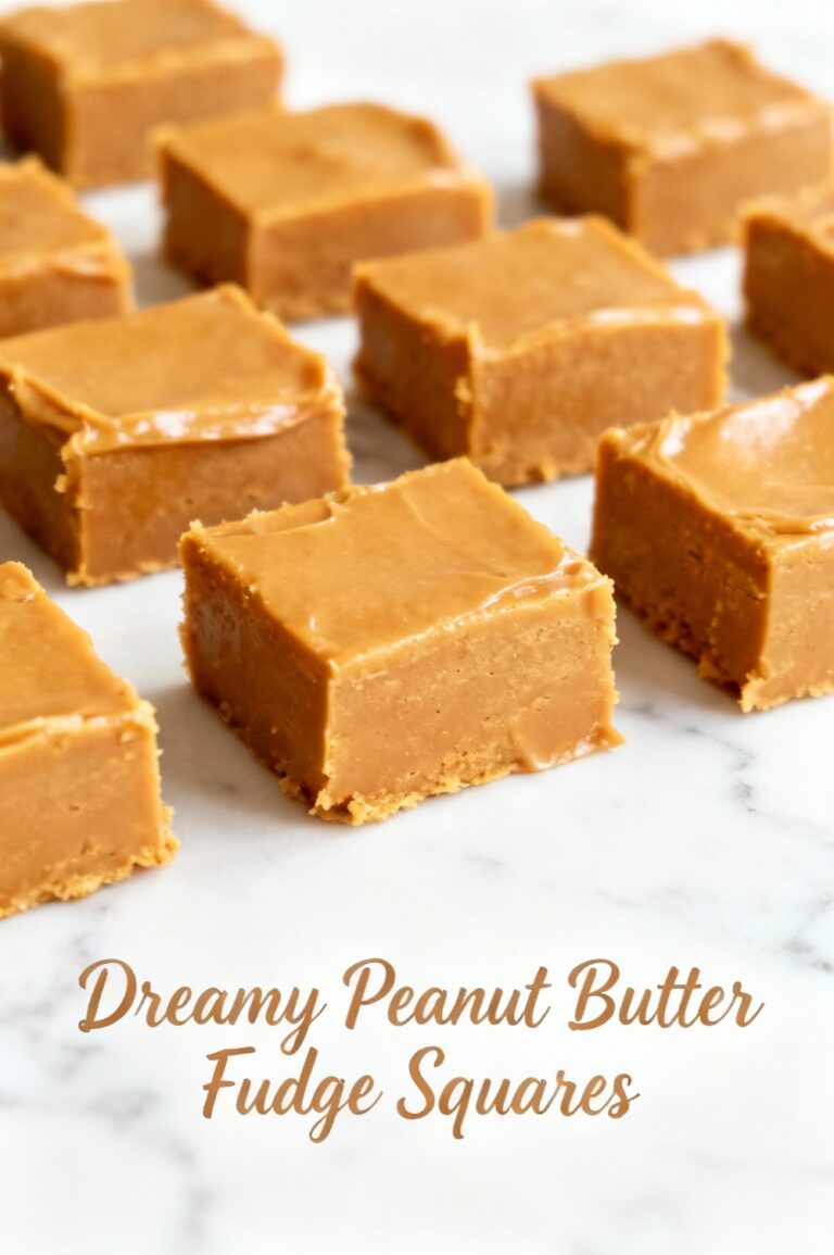 Dreamy Peanut Butter Fudge Squares