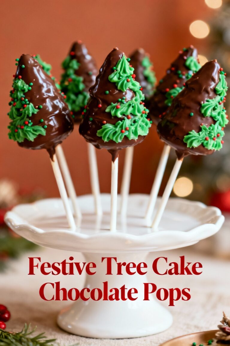 Festive Tree Cake Chocolate Pops