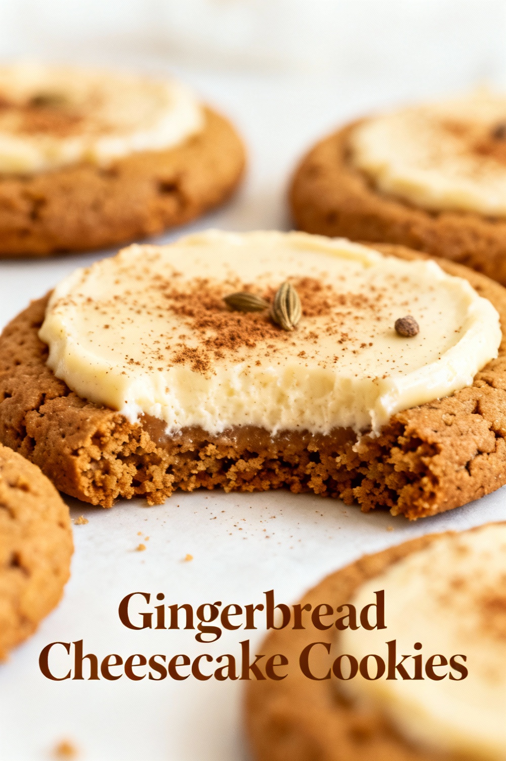 Gingerbread Cheesecake Cookies