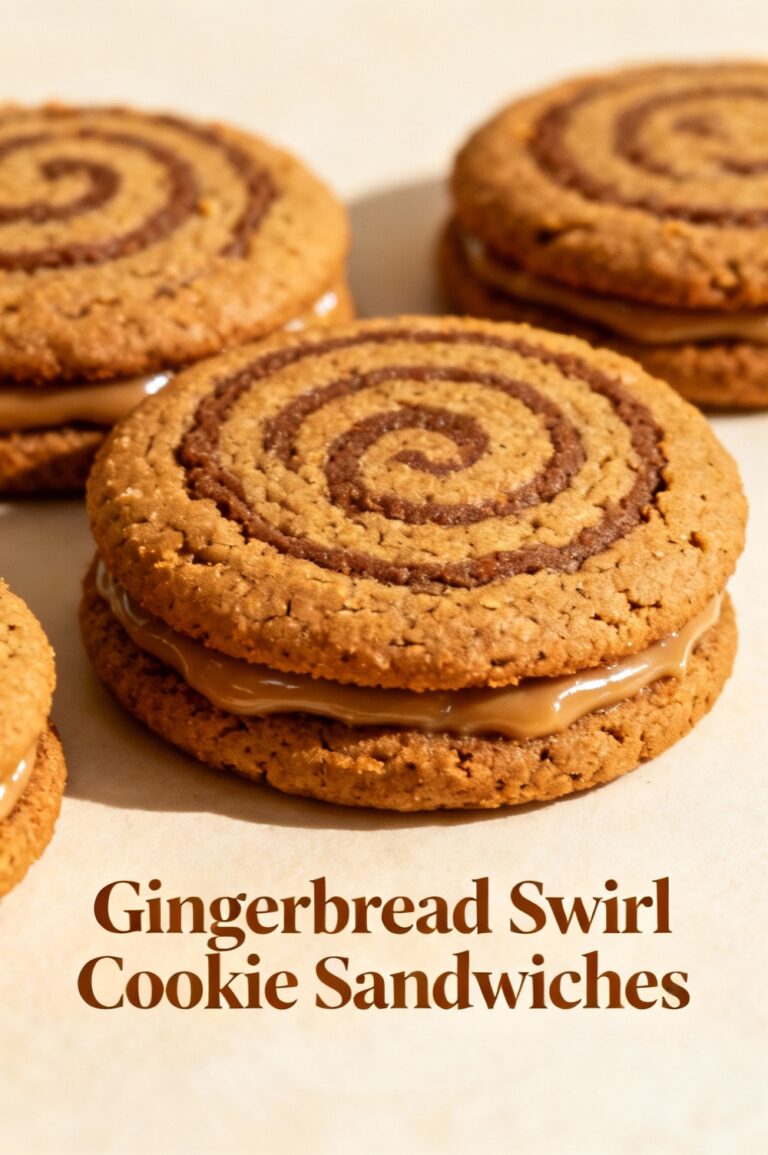 Gingerbread Swirl Cookie Sandwiches