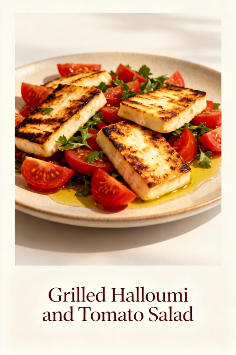 Grilled Halloumi and Tomato Salad
