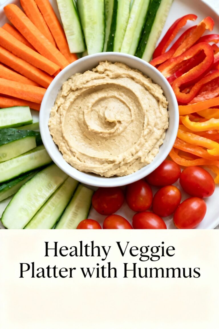 Healthy Veggie Platter with Hummus