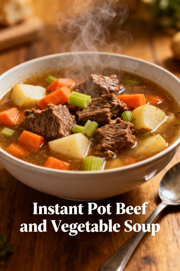 Instant Pot Beef and Vegetable Soup