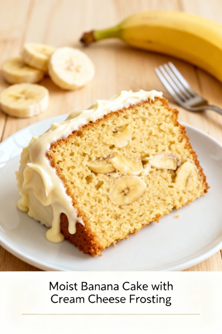Moist Banana Cake with Cream Cheese Frosting