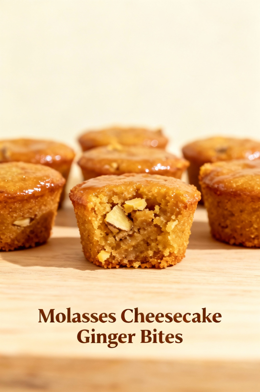 Molasses Cheesecake Ginger Bites