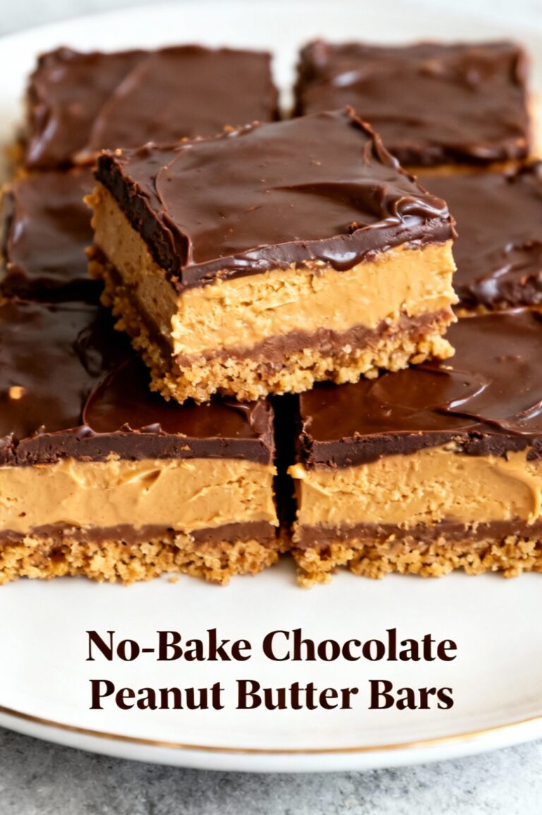 No-Bake Chocolate Peanut Butter Bars