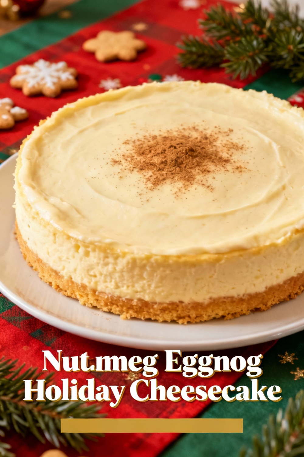 Nutmeg Eggnog Holiday Cheesecake