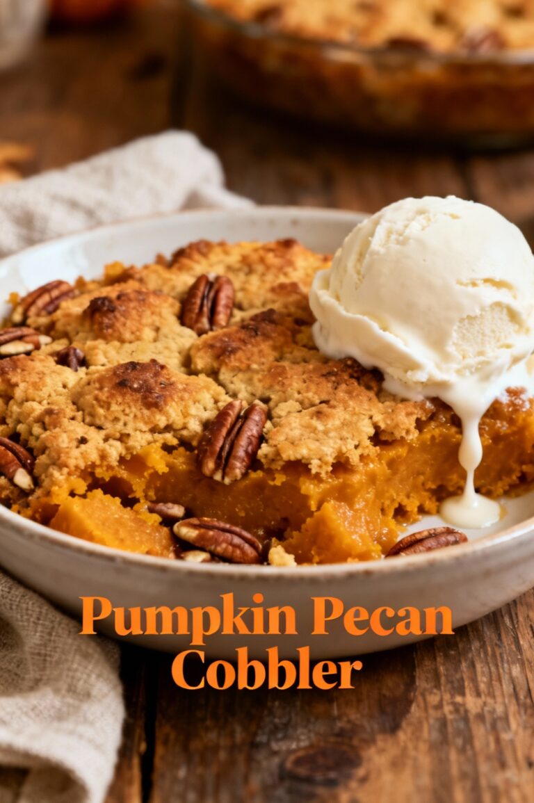 Pumpkin Pecan Cobbler
