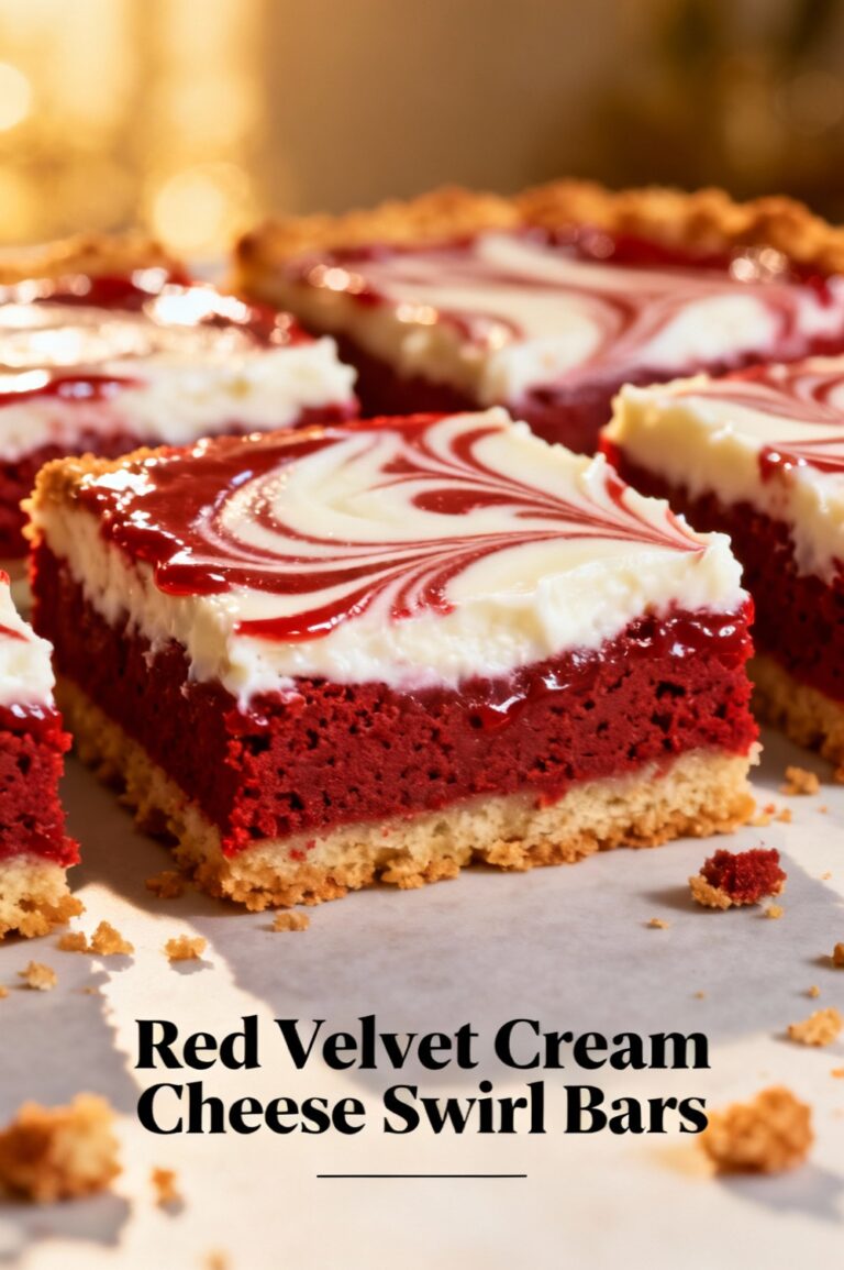 Red Velvet Cream Cheese Swirl Bars
