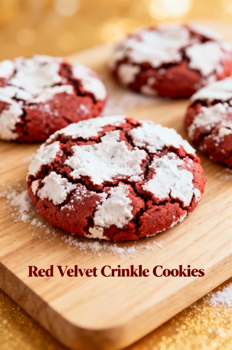 Red Velvet Crinkle Cookies
