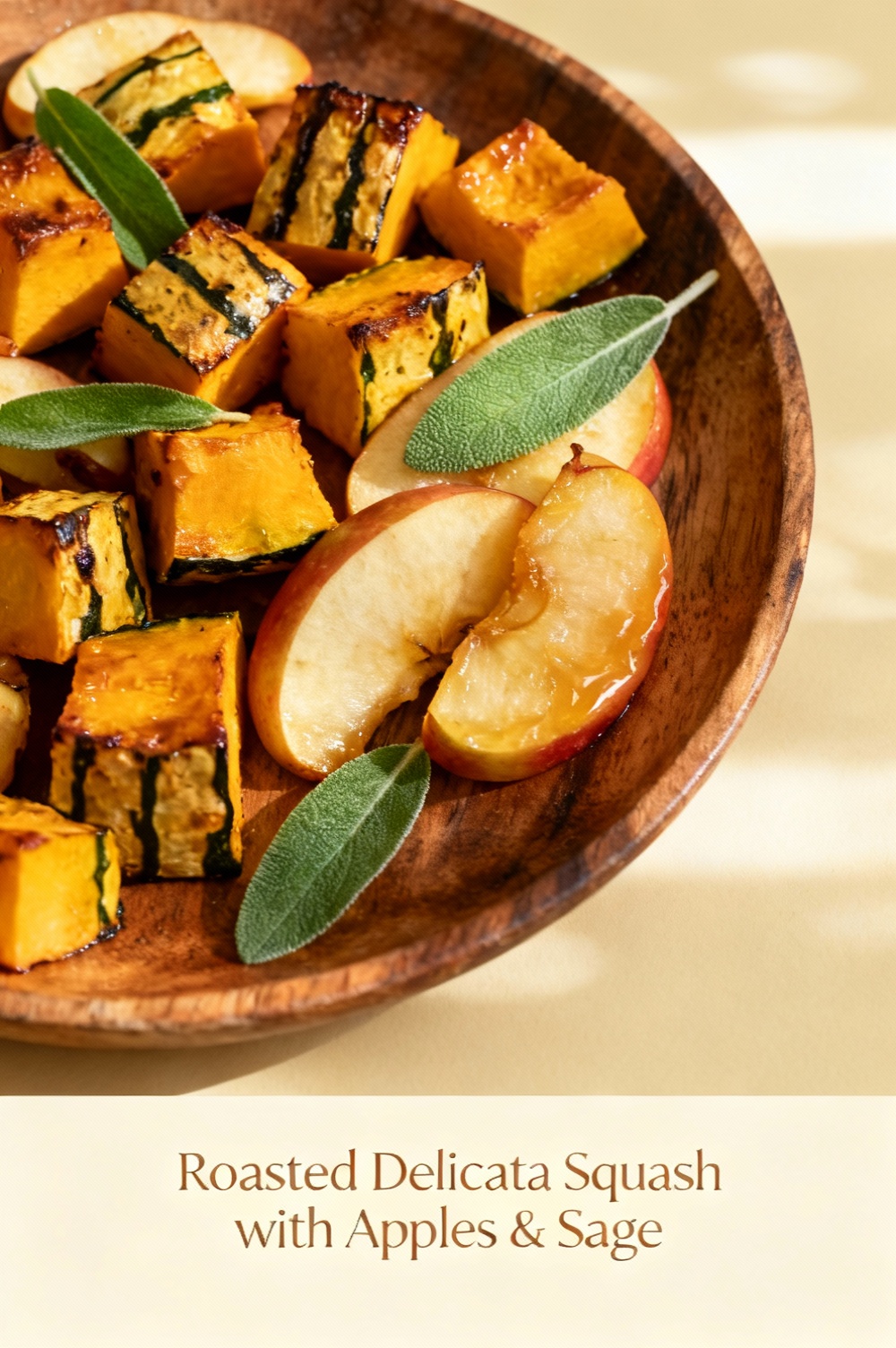 Roasted Delicata Squash with Apples & Sage