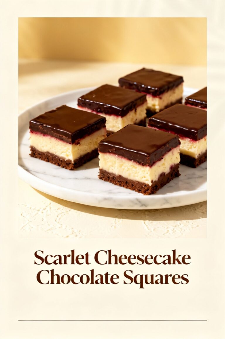 Scarlet Cheesecake Chocolate Squares