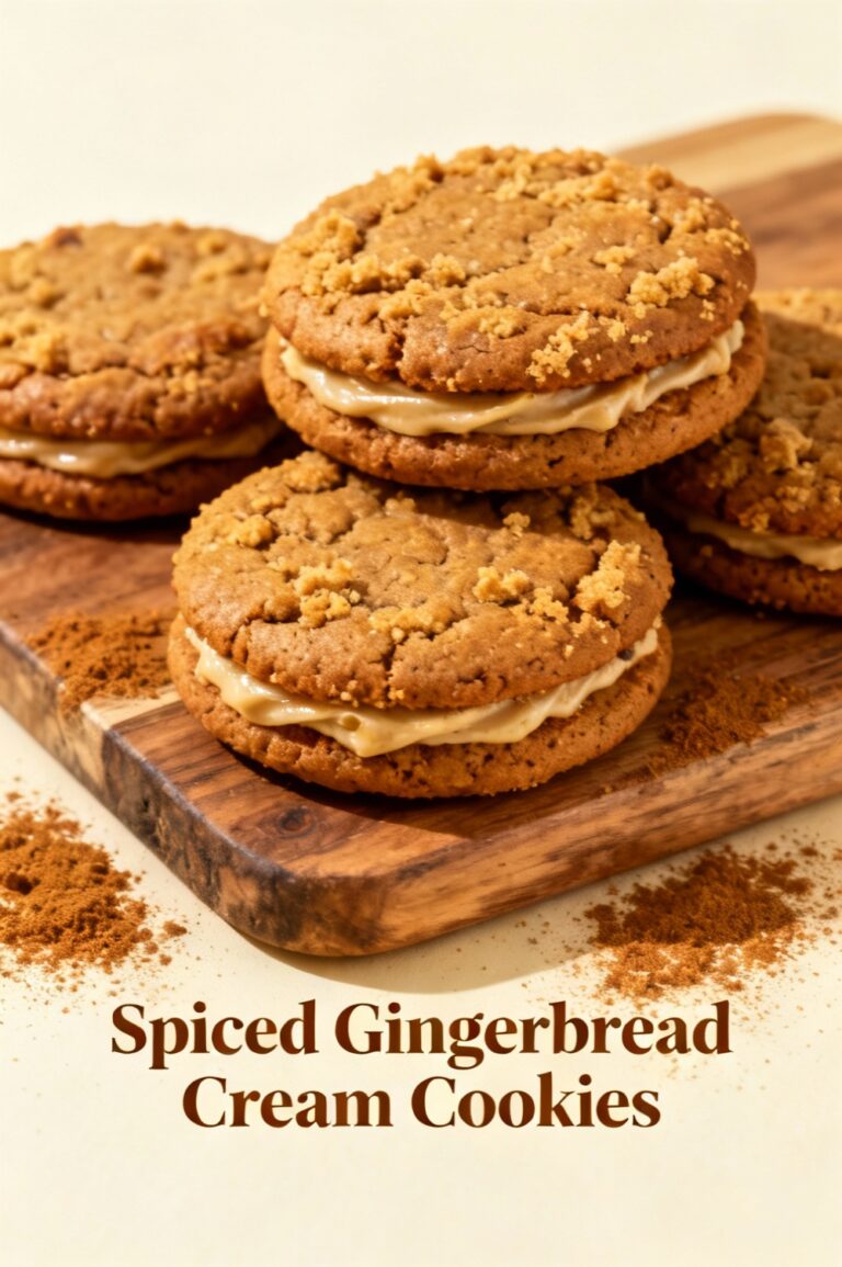 Spiced Gingerbread Cream Cookies