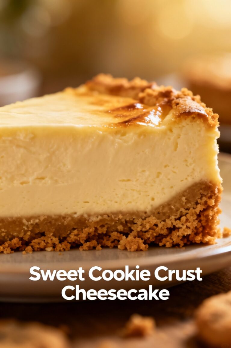 Sweet Cookie Crust Cheesecake