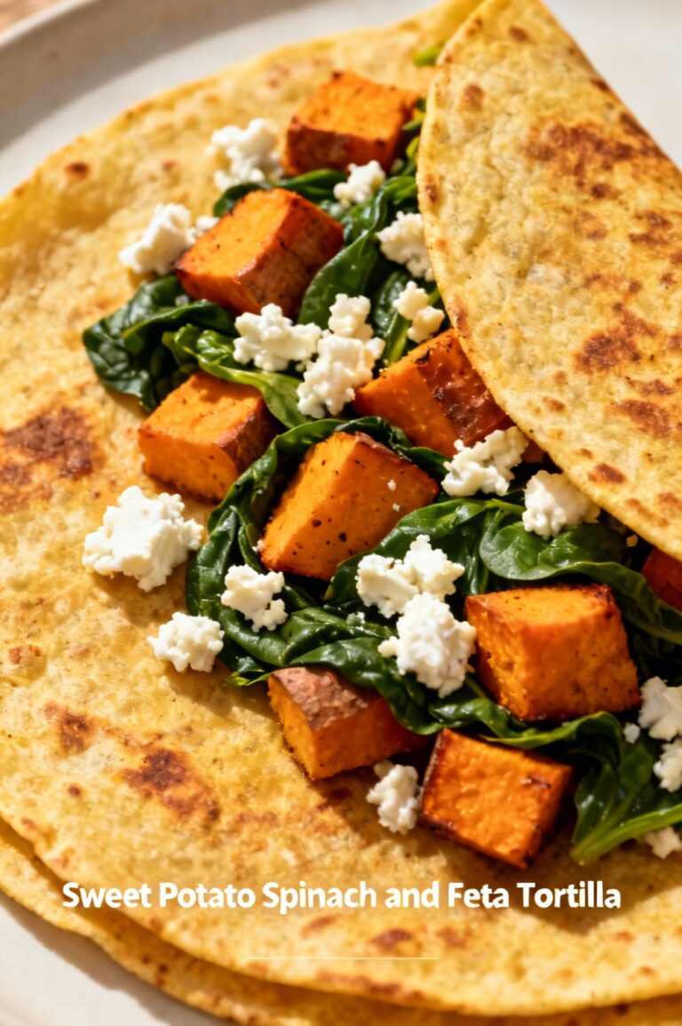 Sweet Potato Spinach and Feta Tortilla