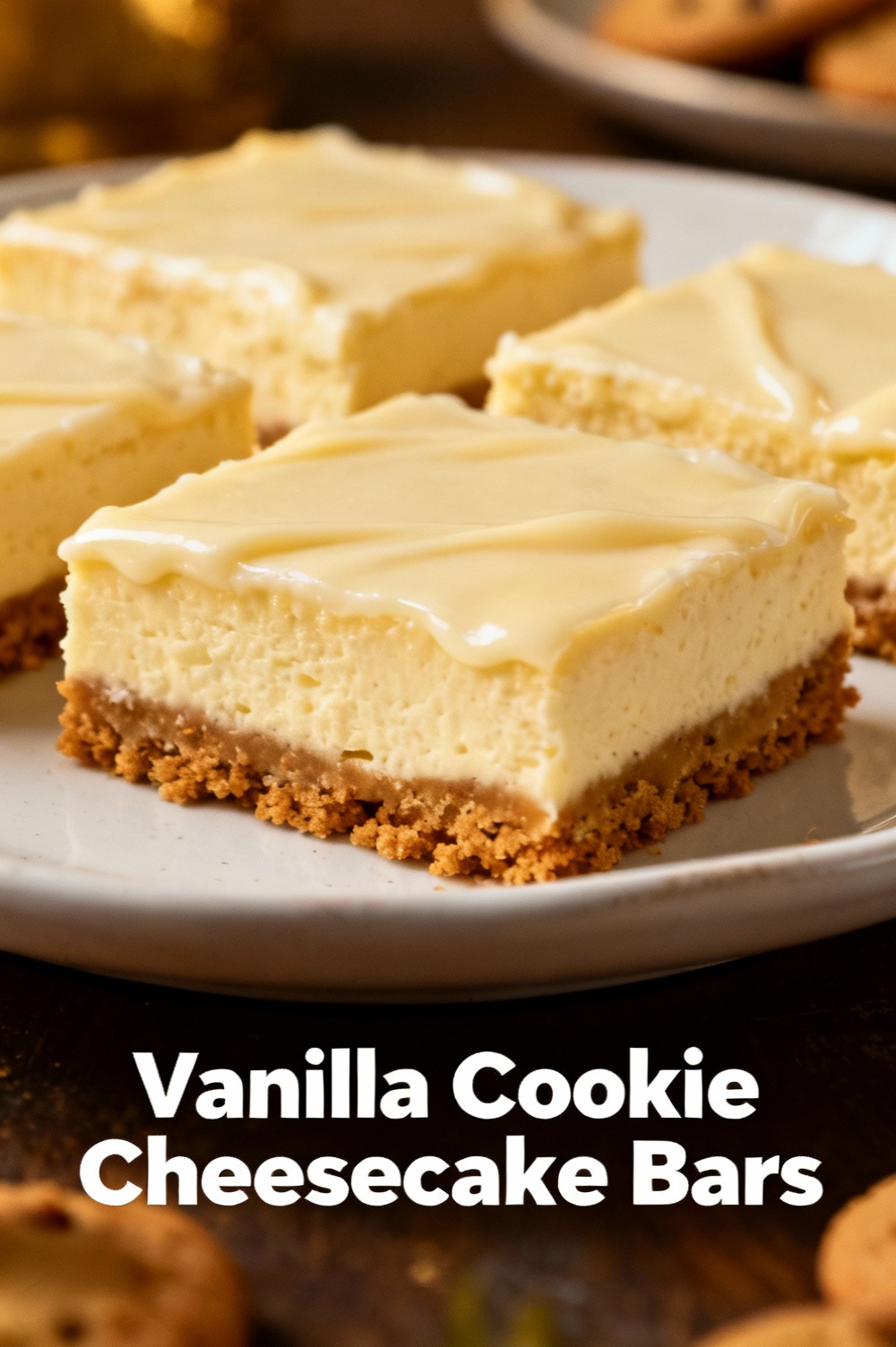 Vanilla Cookie Cheesecake Bars