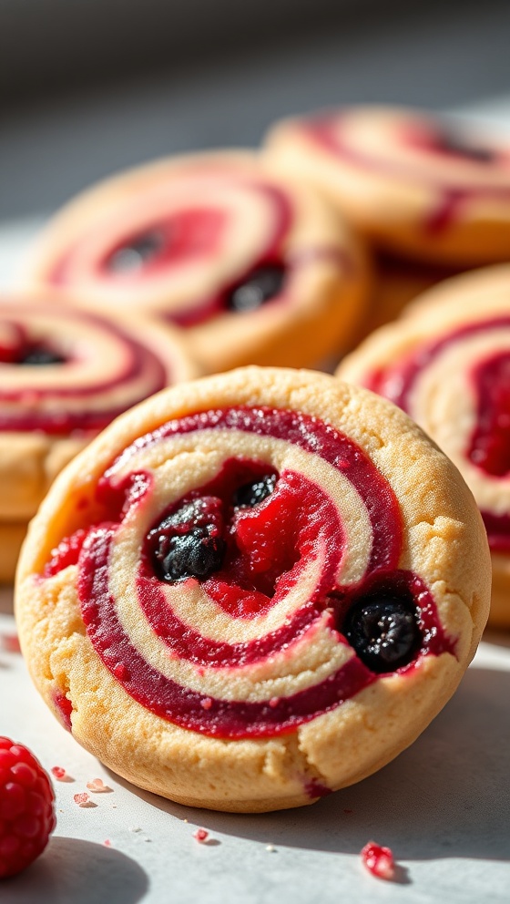 Berry Swirl Butter Cookies