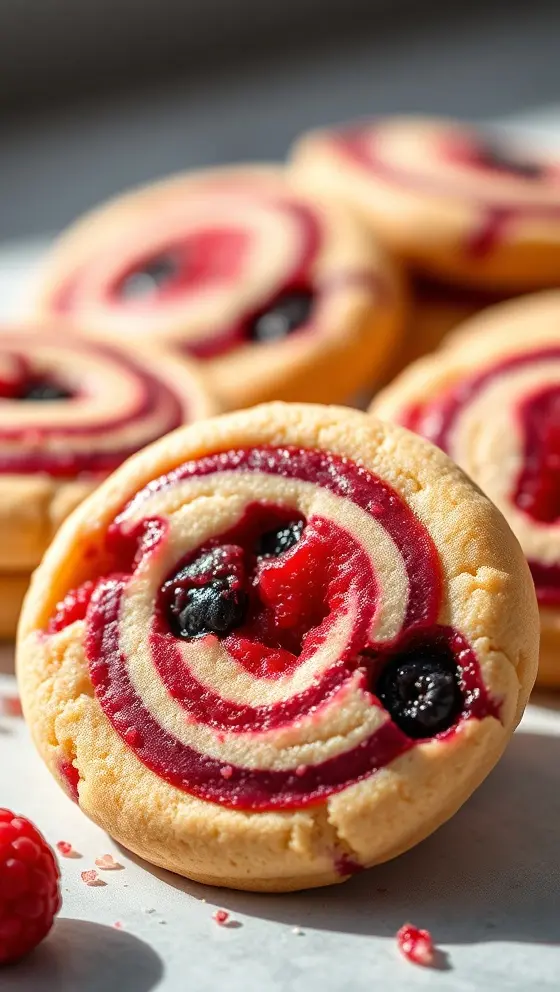 Berry Swirl Butter Cookies