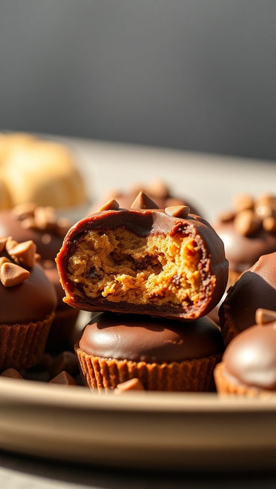 Chocolate Peanut Butter Pumpkin Bites