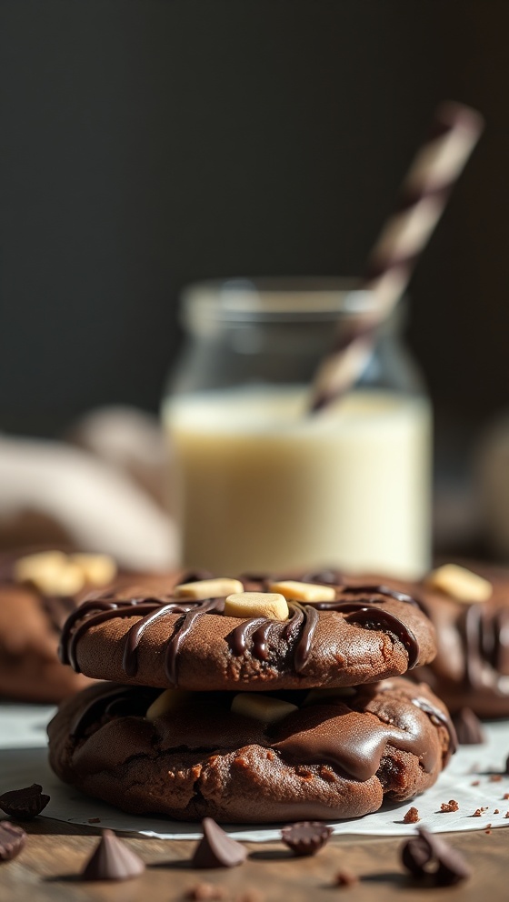 Creepy PB Chocolate Cookies