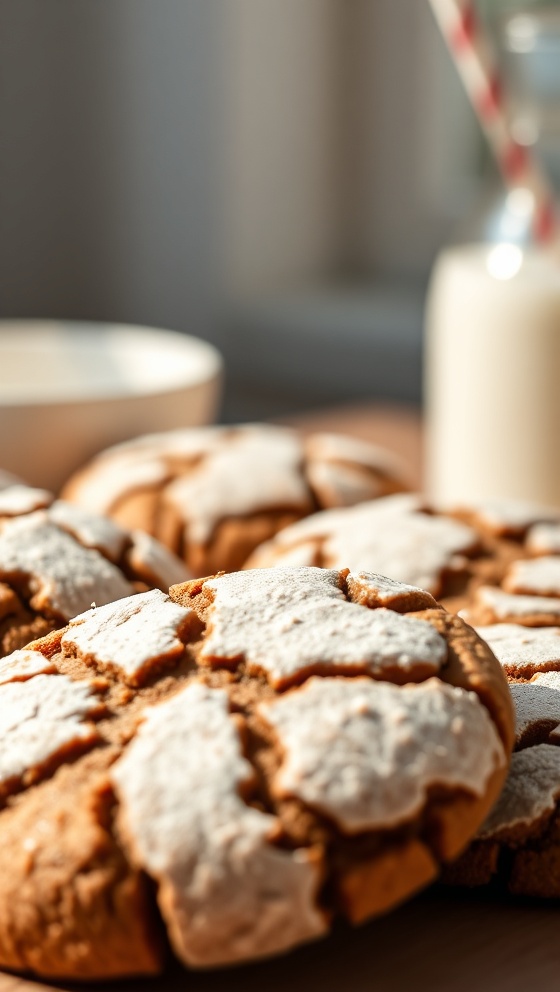 Gingerbread Crinkle Cookies