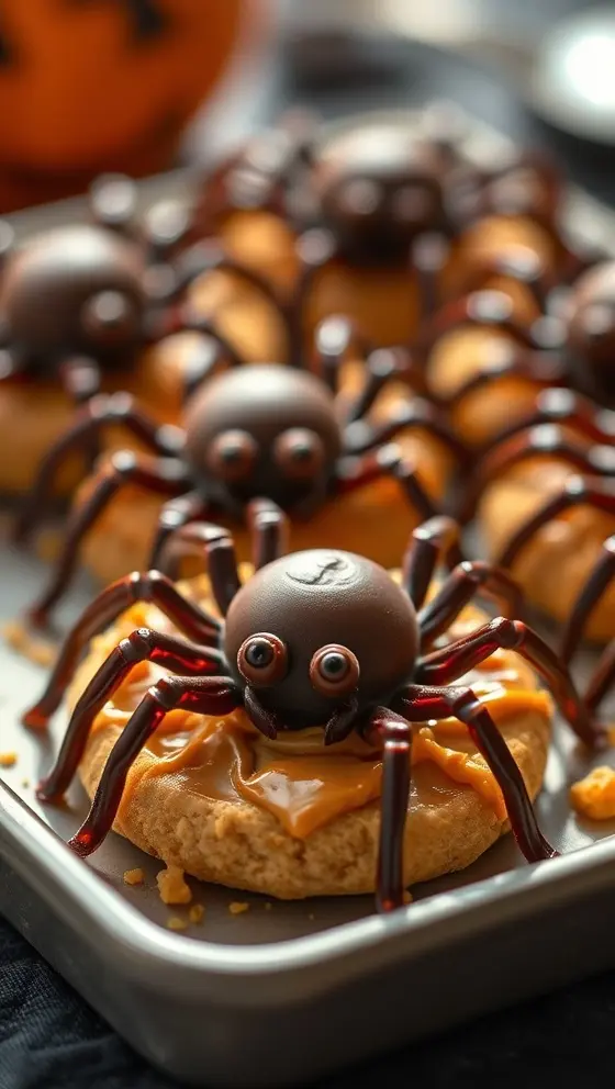 Halloween Peanut Butter Spiders