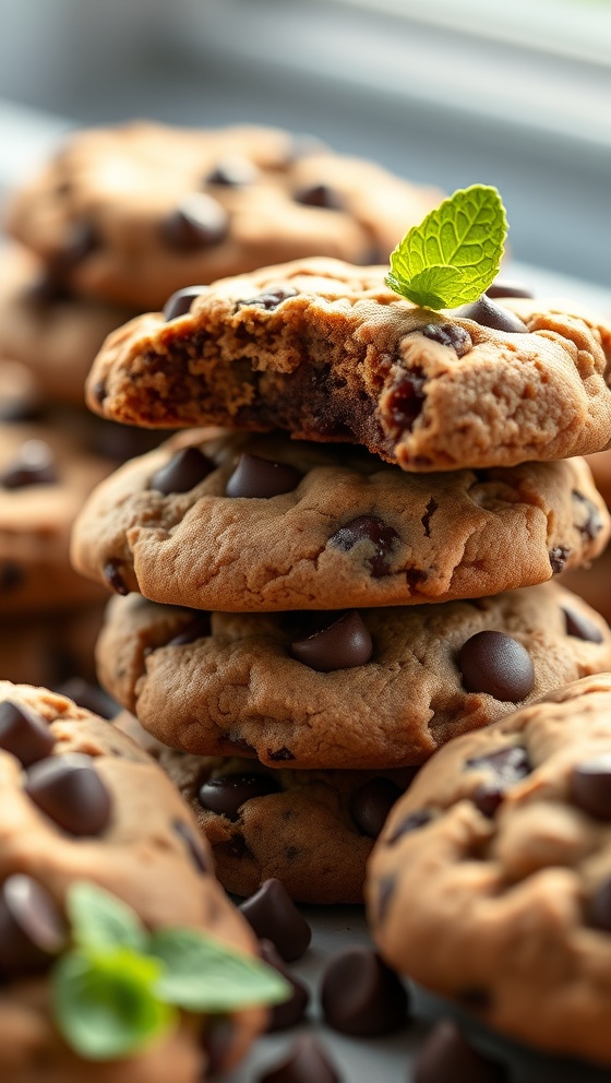 Minty Chocolate Chip Cookies
