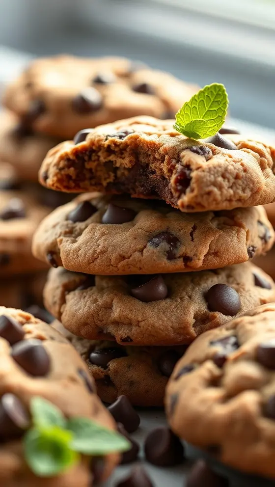 Minty Chocolate Chip Cookies