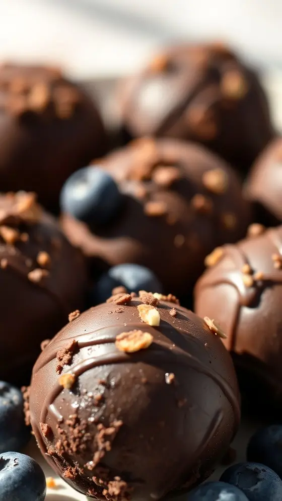 Blueberry Chocolate Truffles