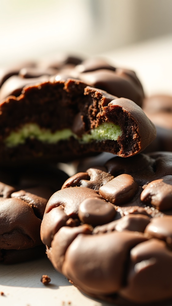 Chocolate Mint Hershey Cookies